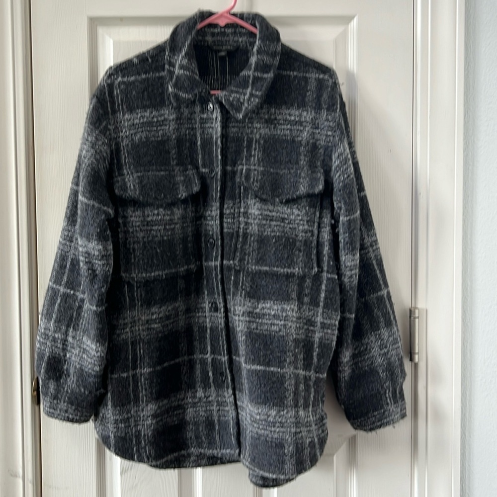 Banana Republic Shacket size M black/ gray oversize